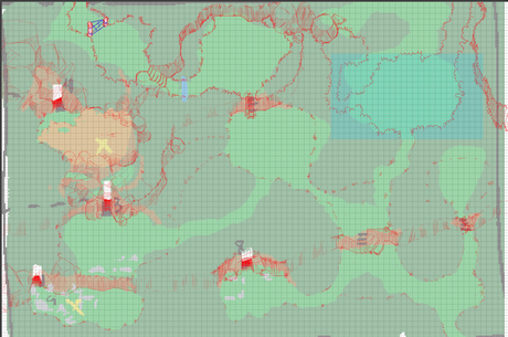 The same blocky map, but faded out and with red &ldquo;pencil&rdquo; drawing over it.